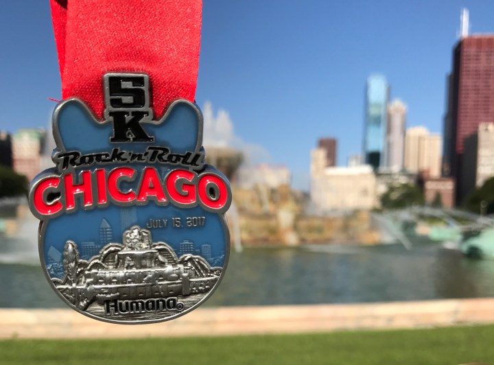 Grant park, buckingham fountain, Rock 'n' Roll 5K,
